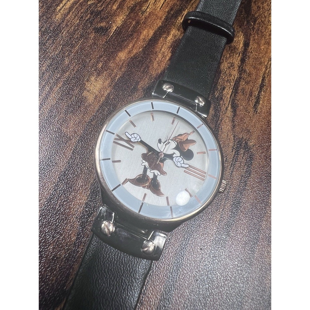 Disney Women Wristwatch White Minnie Mouse Analog Watch‎ Accutime